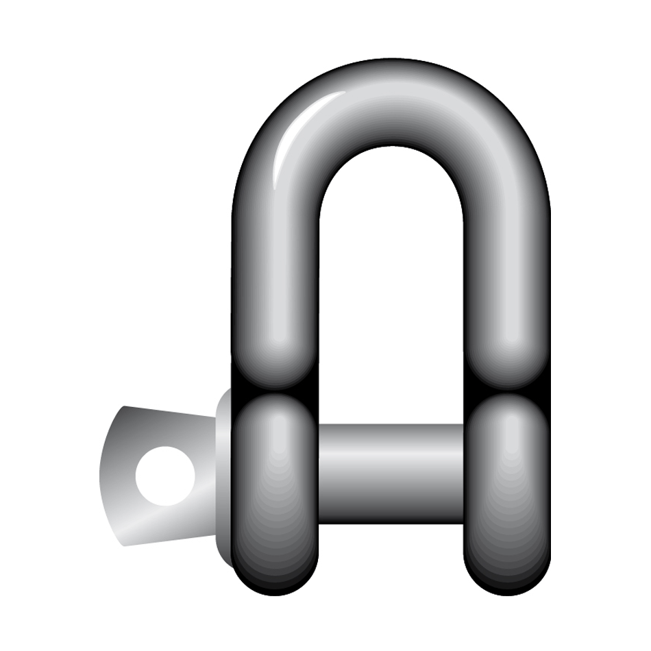 Large Dee Shackles c/w Type A Screw Collar Pin - HTLDSC / HTLDG - Towne Lifting & Testing